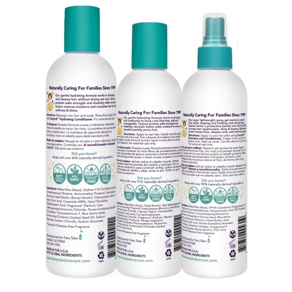 BNWT Fairy Tales Curl Shapers Curly-Q Travel Hair Care Set